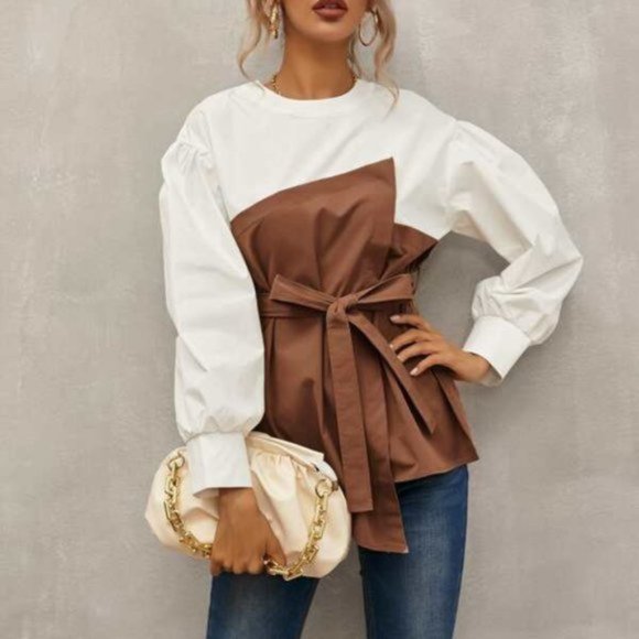 Tops - MODERN EDGE Blouse - Brown